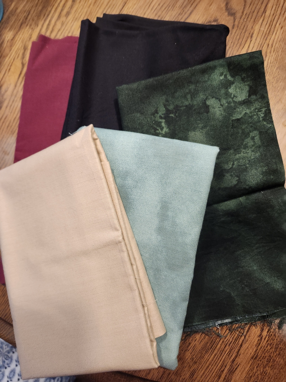 Fabric Pieces High Quality Cotton Total 4 1/2 Yards
